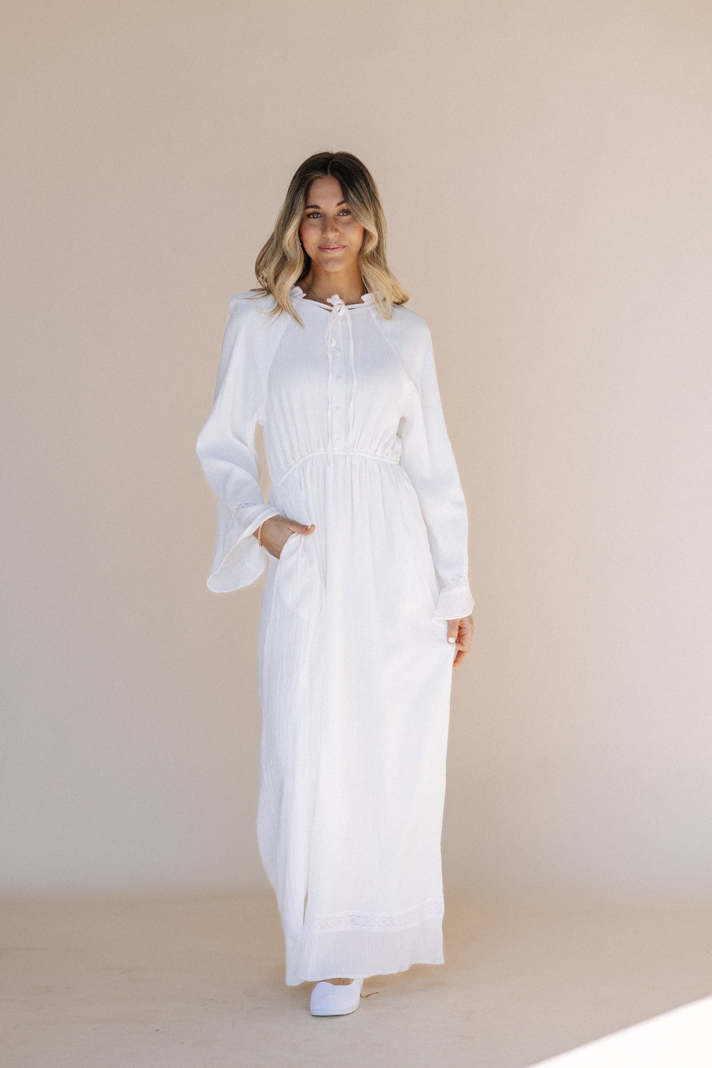 lds temple dresses for women Kayla Dress XS Bust 34 S Bust 36 M Bust 38 L Bust 40 XL Bust 42 Runs slightly small Layla Temple Dress | White
