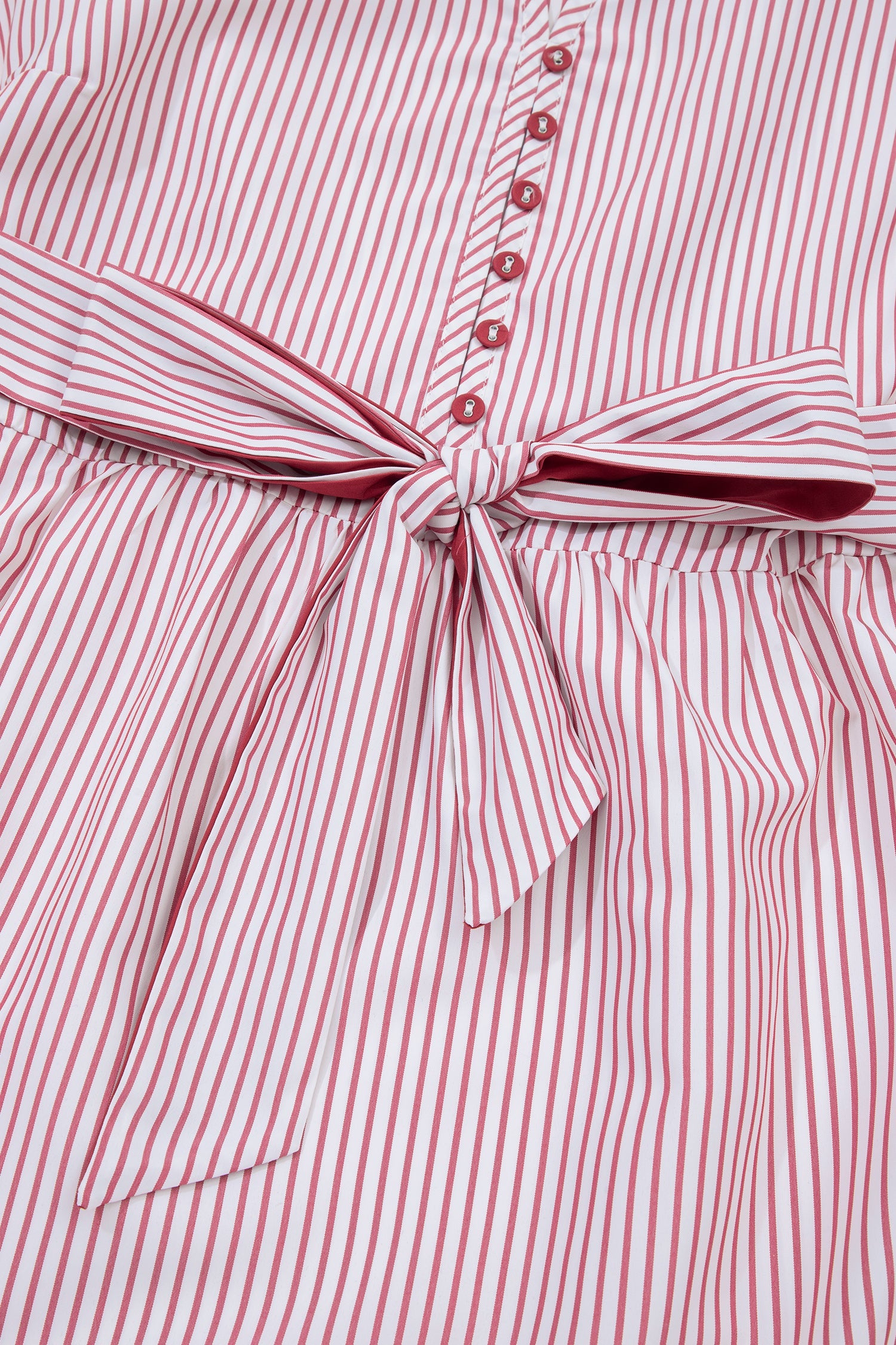 Plus Size Pinstripe Ruffle Hem Midi Dress