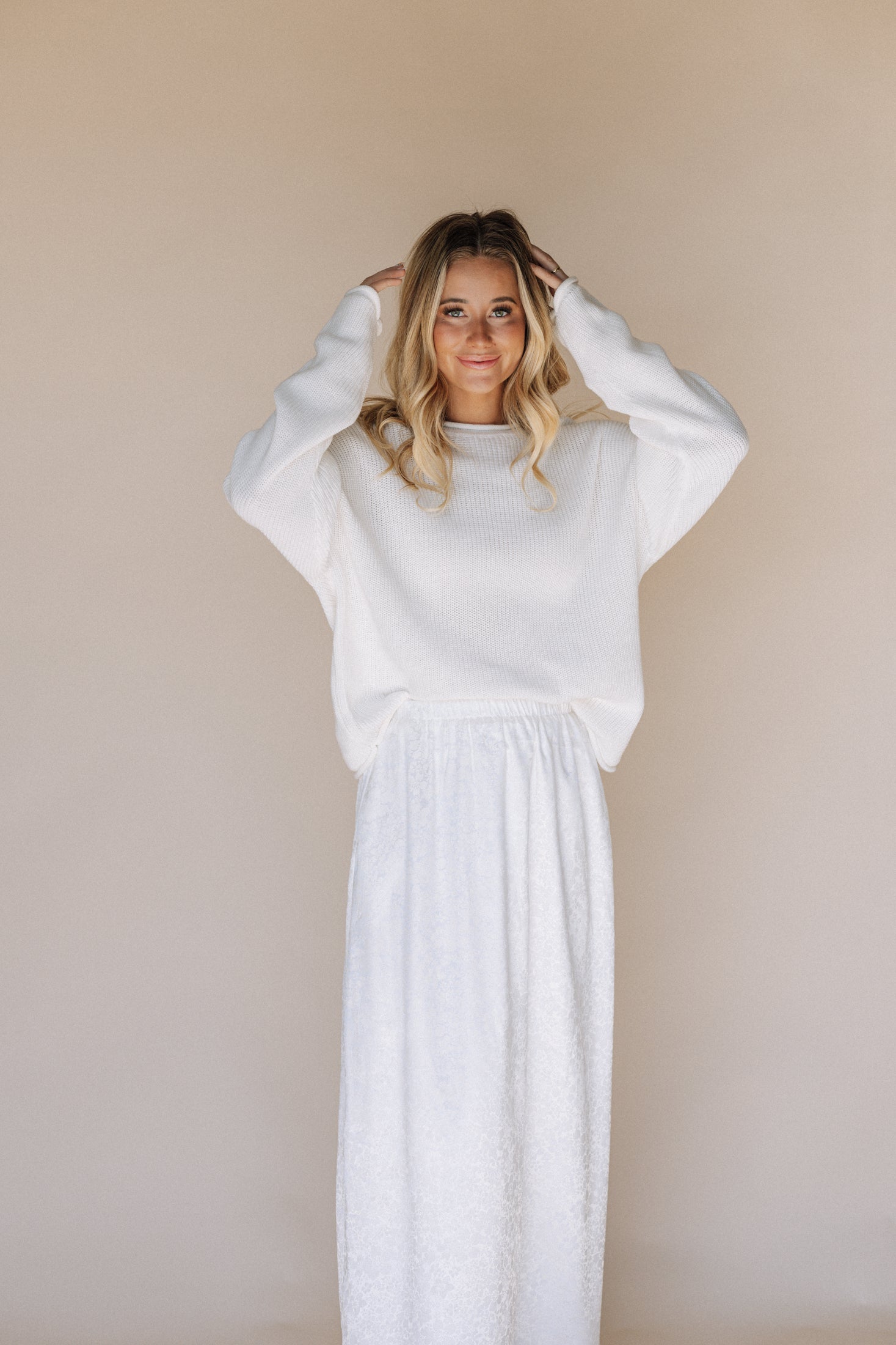 Hannah Temple Skirt in White