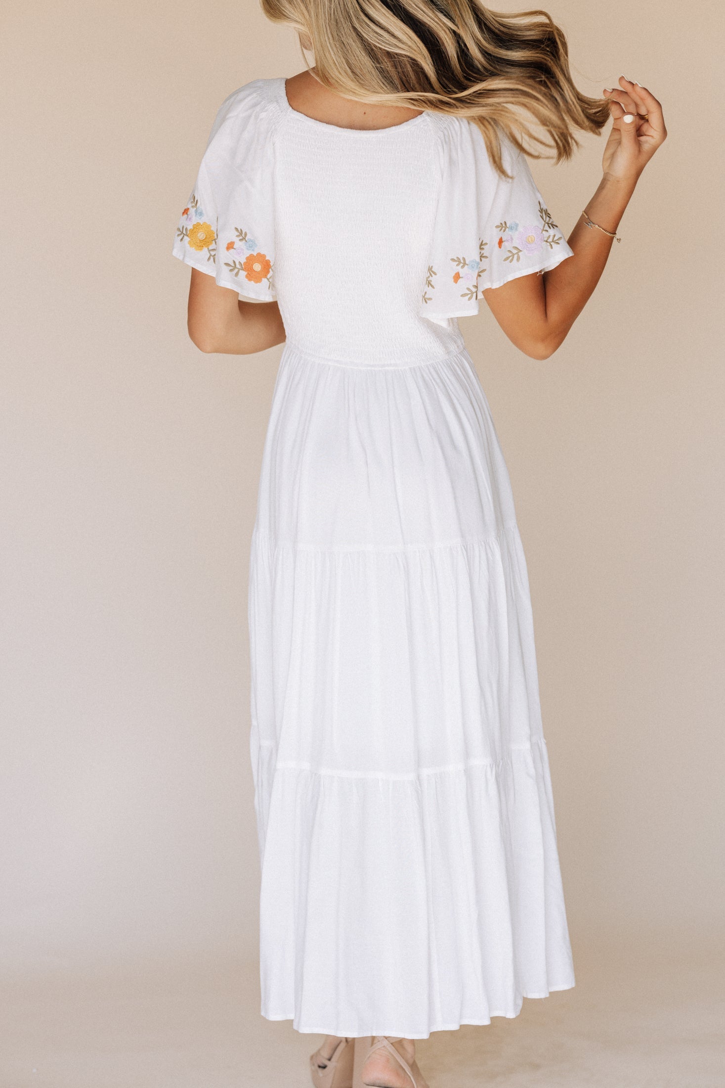 Sicily Embroidered Midi Dress