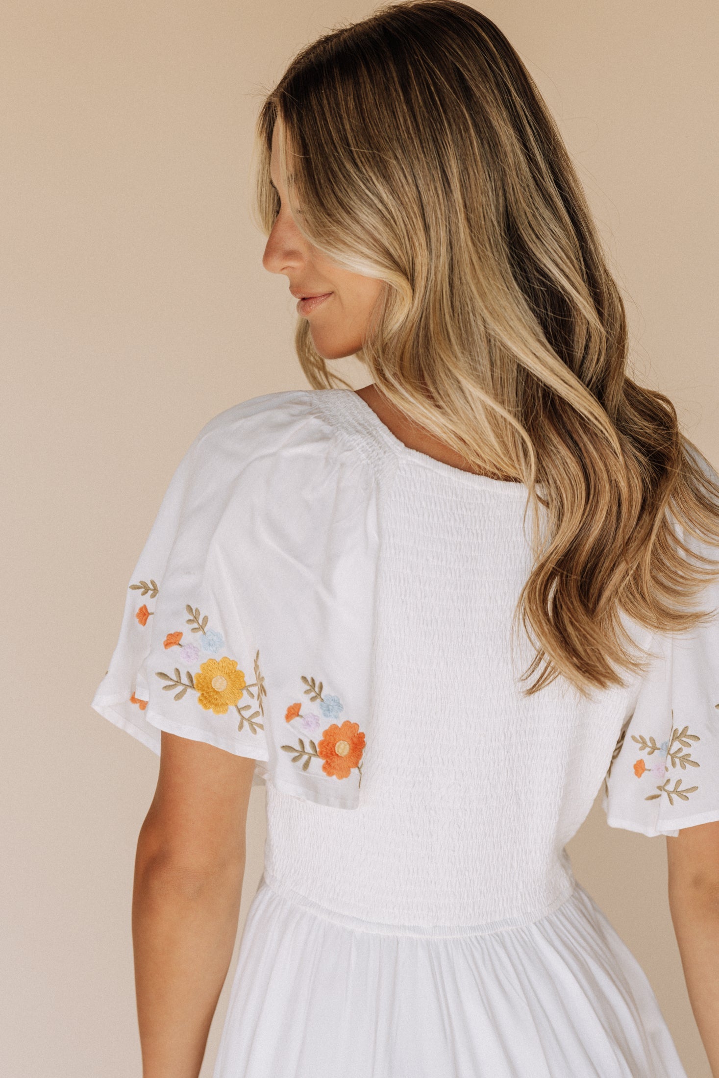 Sicily Embroidered Midi Dress