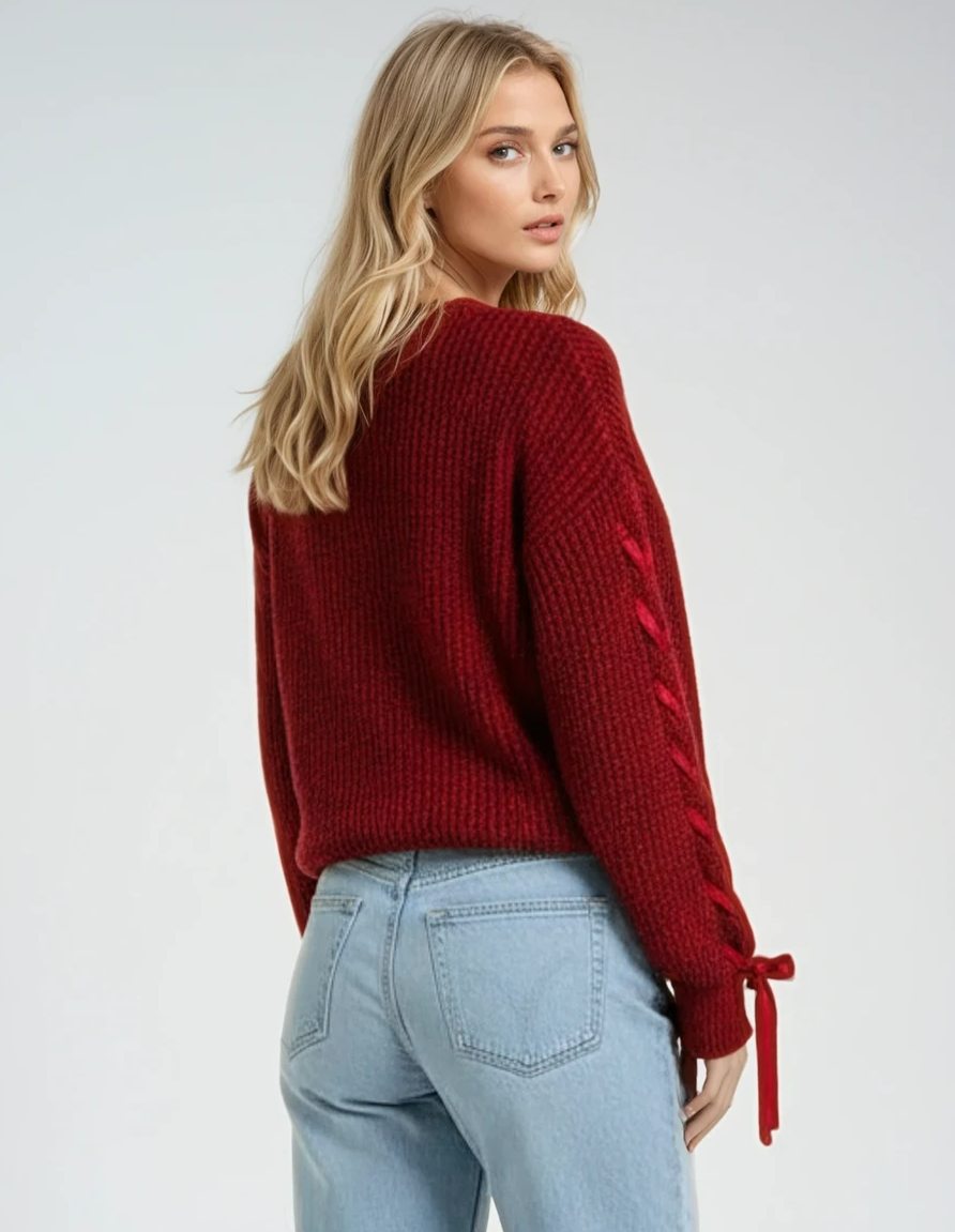 Miss Sparkling Knit Pullover Sweater