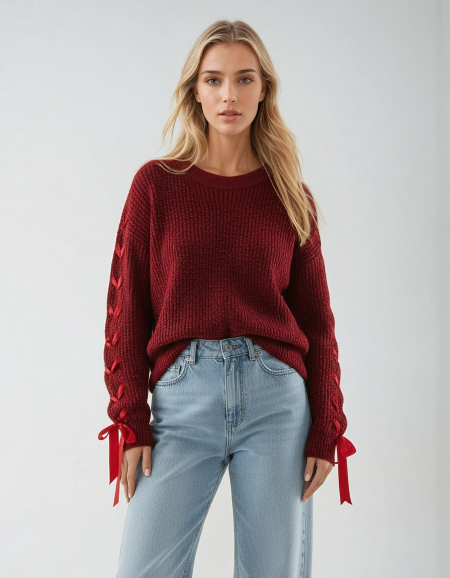 Miss Sparkling Knit Pullover Sweater