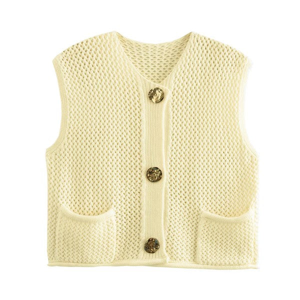 Miss Sparkling Knit Sweater Vest