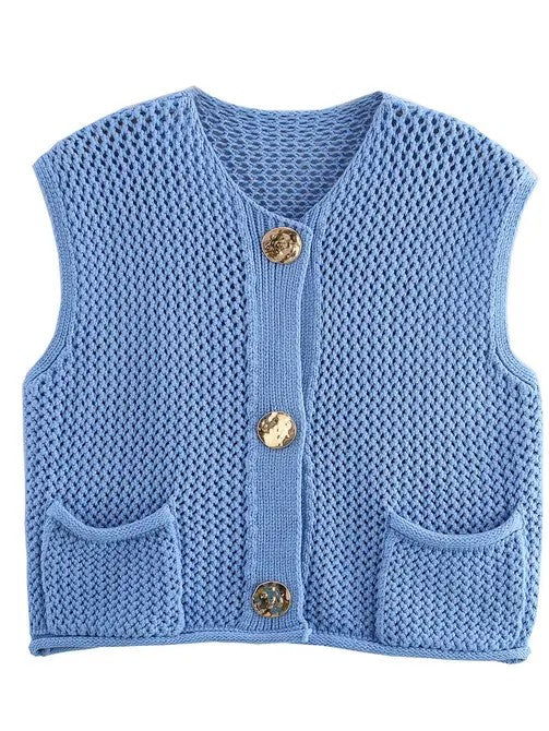 Miss Sparkling Knit Sweater Vest