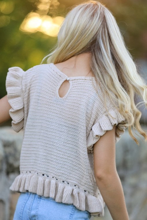 Miss Sparkling Knit Sweater Top
