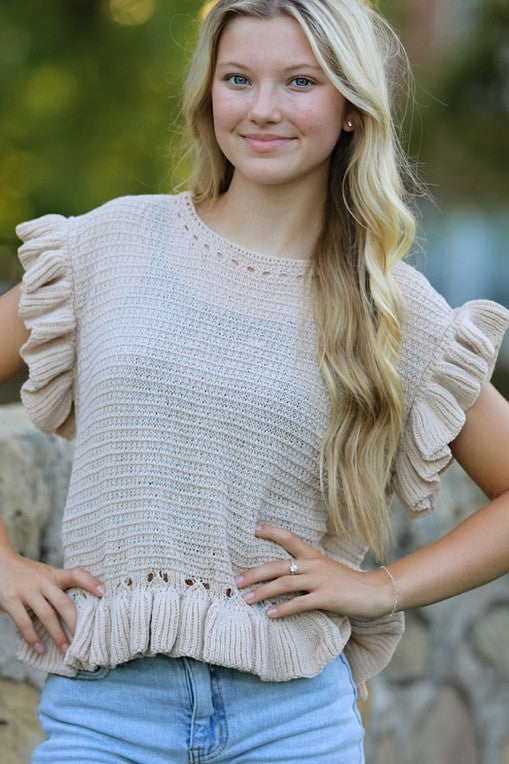 Miss Sparkling Knit Sweater Top