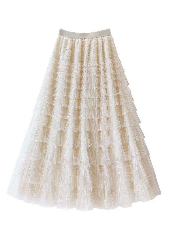 Miss Sparkling Ruffled Maxi Skirt
