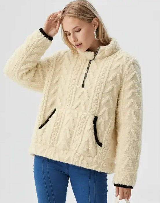 Miss Sparkling Fleece Zip-Up Pullover
