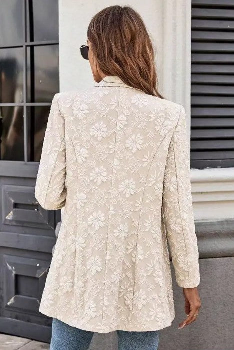 Miss Sparkling Floral Embroidered Blazer