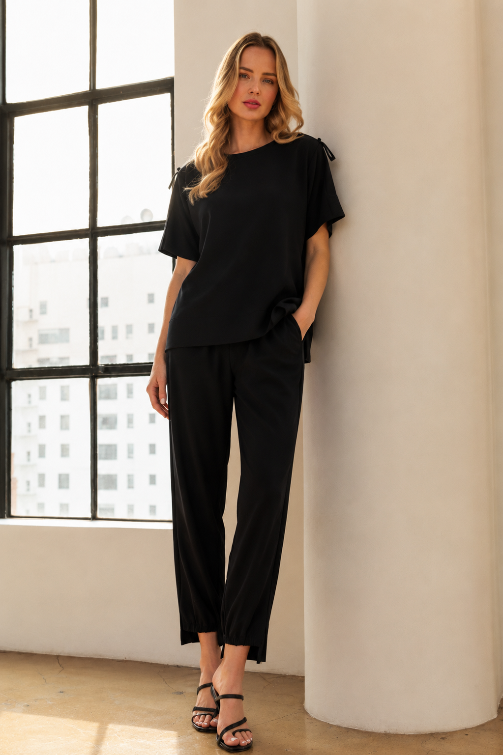 Kate Knit Stretch Crepe Top