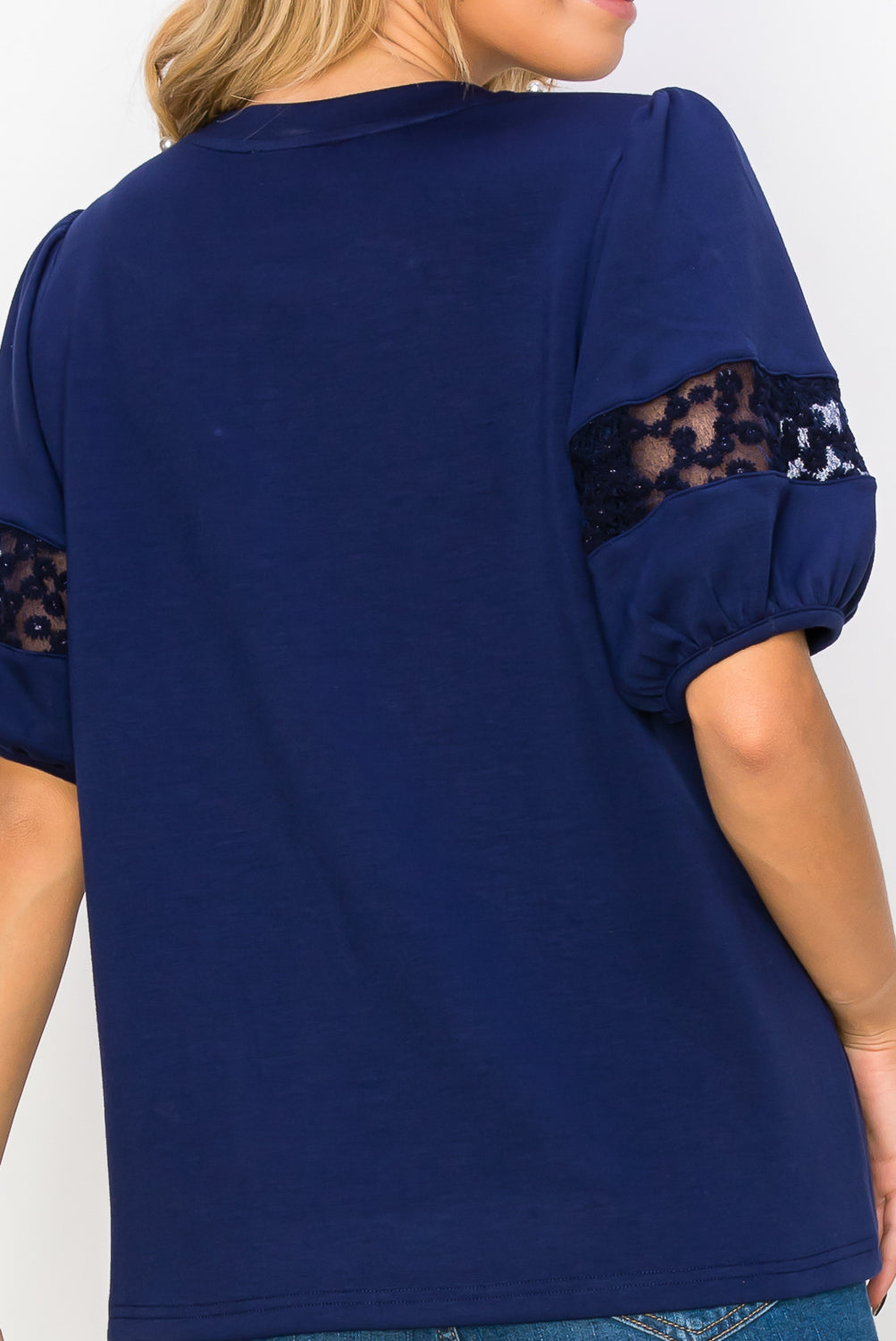 Katrina Pointe Knit Top with Pearls