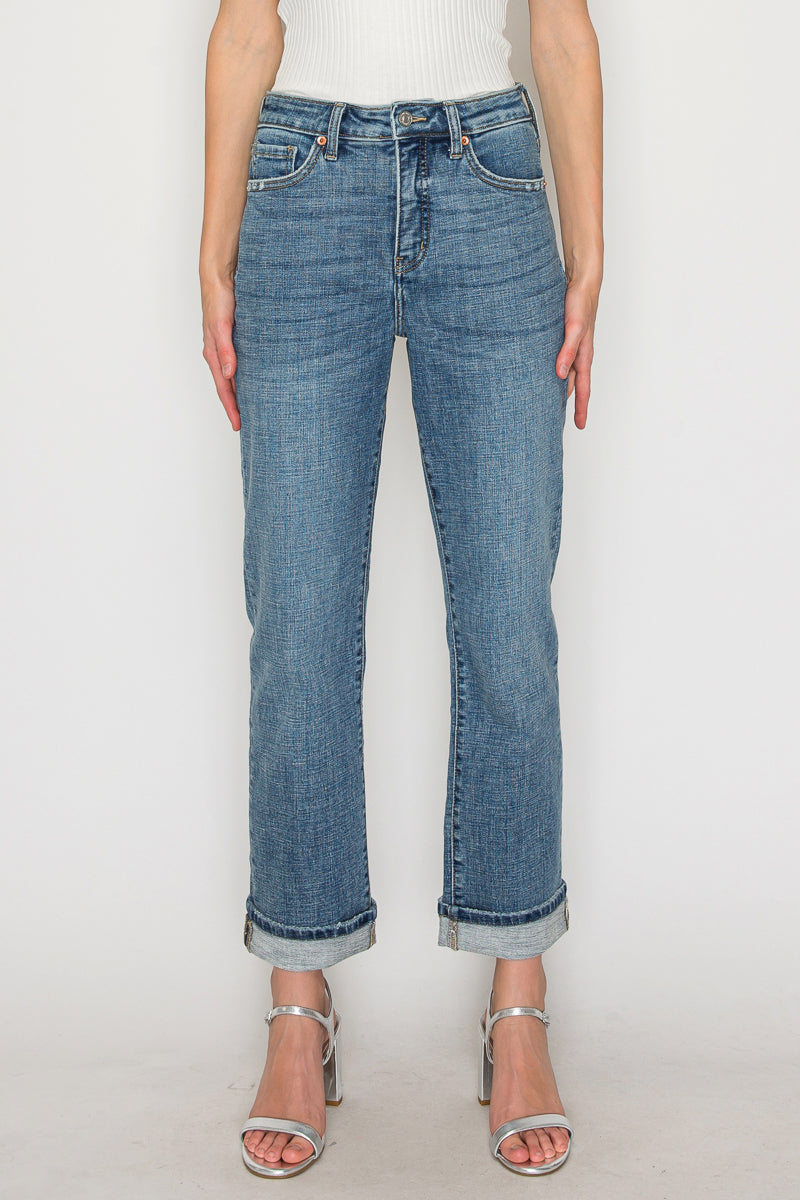 Sabine Tummy Control High Rise Slim Straight Jeans