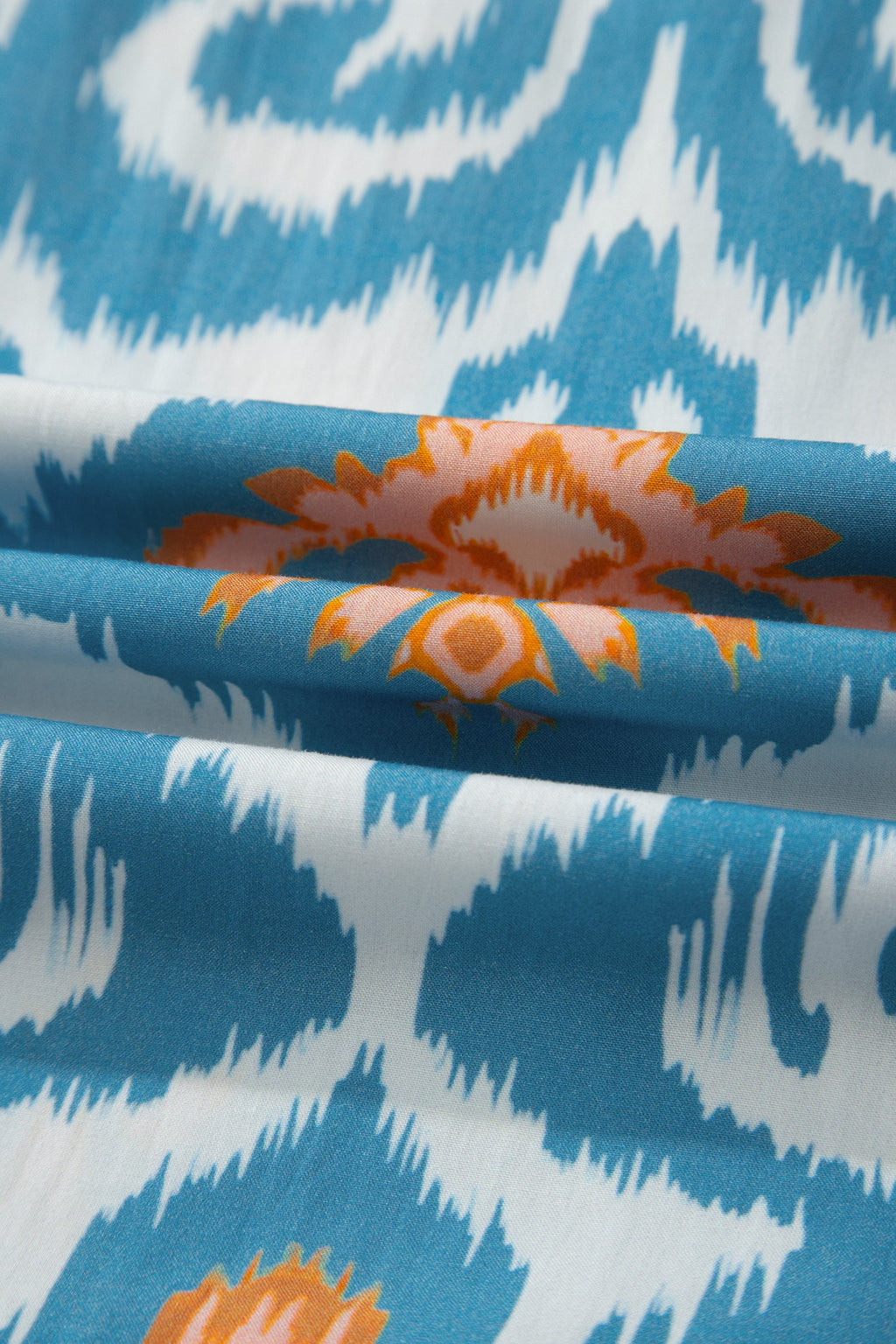 Floral Boho Puff Sleeve Ruffle Hem Midi Dress