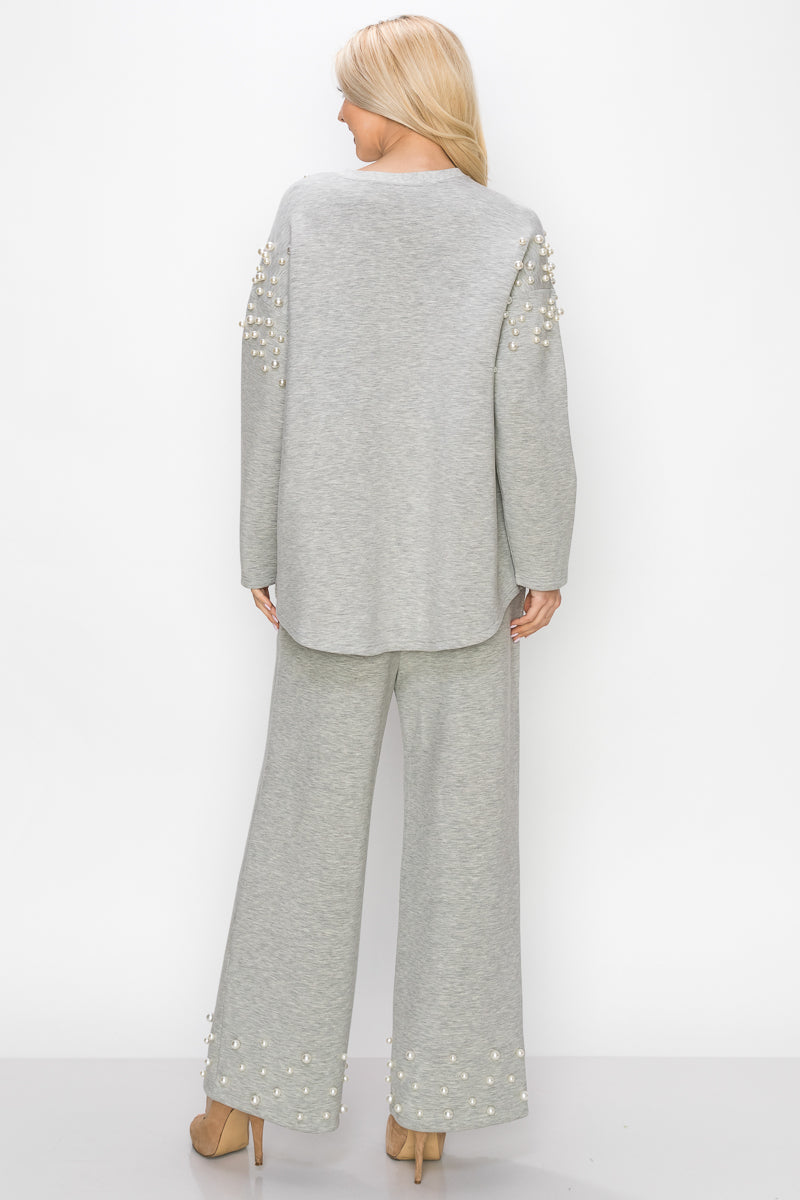 Faith Stretch French Scuba Pearl Pant