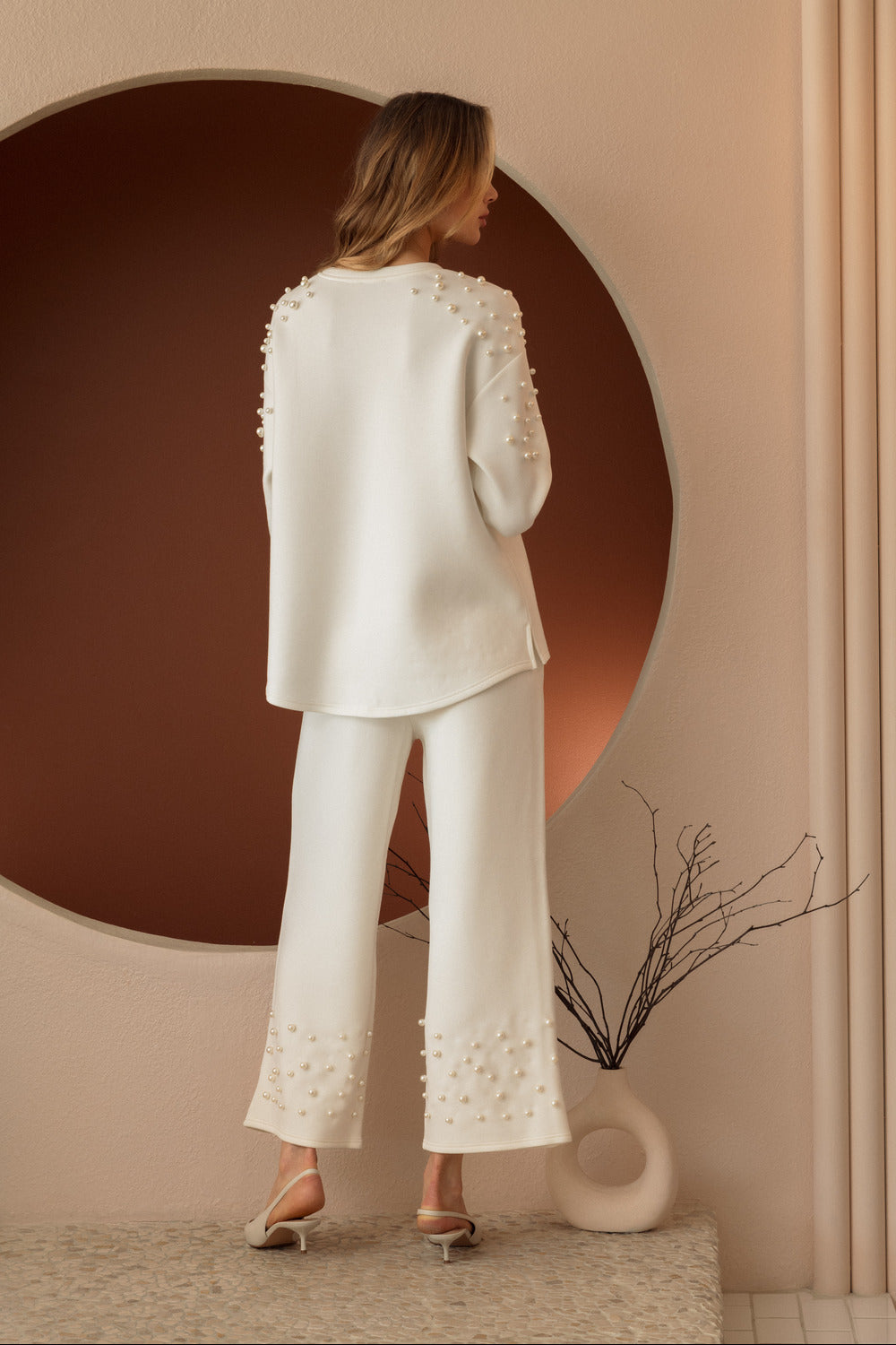 Faith Stretch French Scuba Pearl Pant