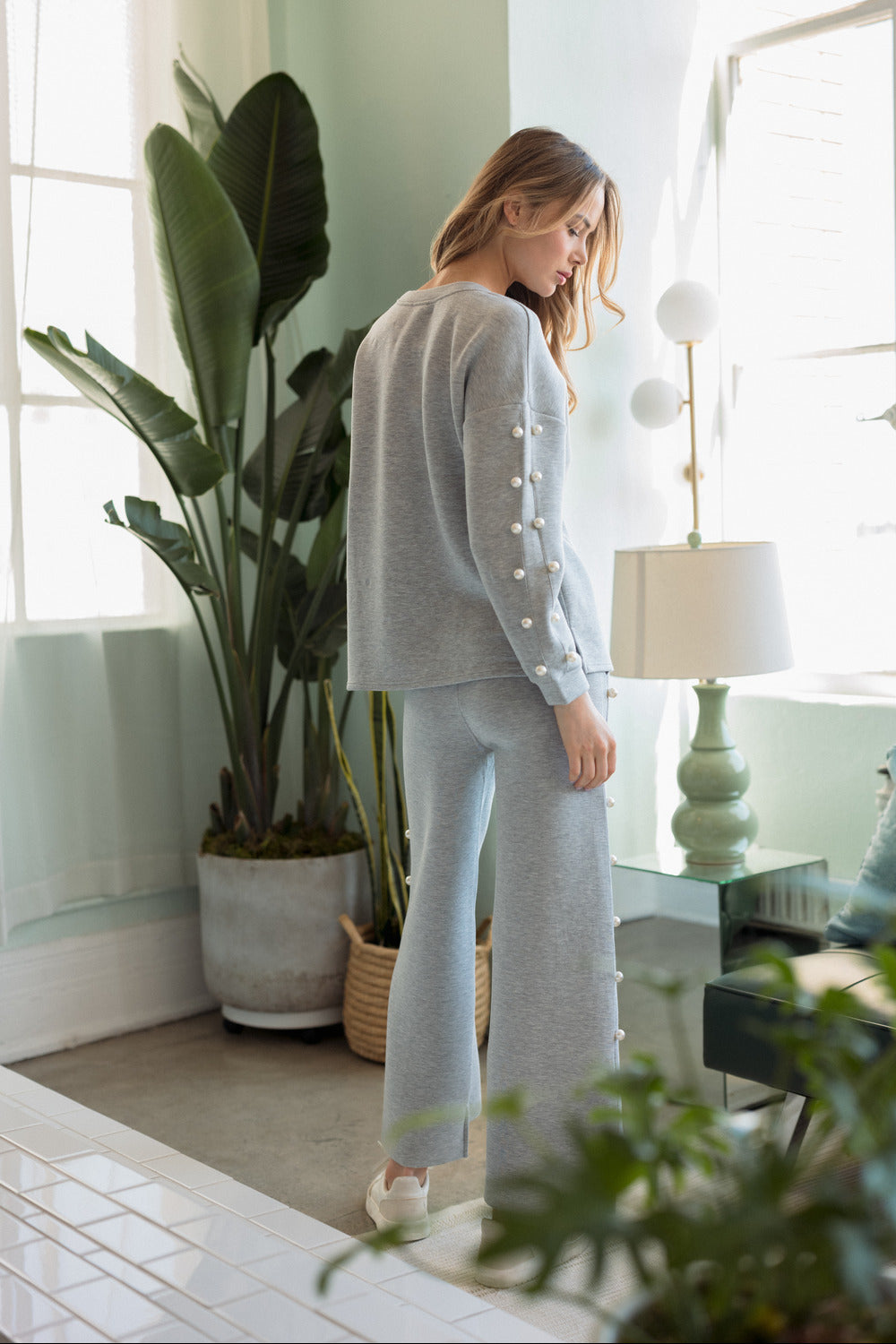 Katri French Scuba Pearl Top