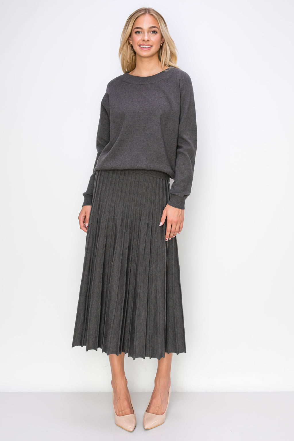 Sanaa Stretch Knitted Ribbed Skirt