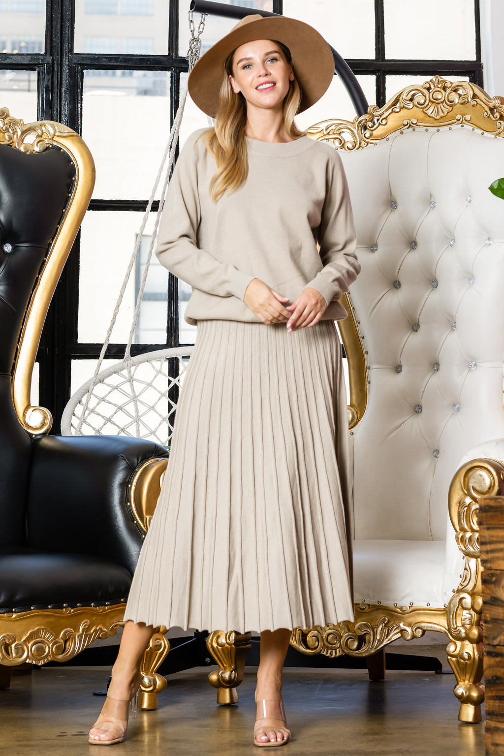 Sanaa Stretch Knitted Ribbed Skirt
