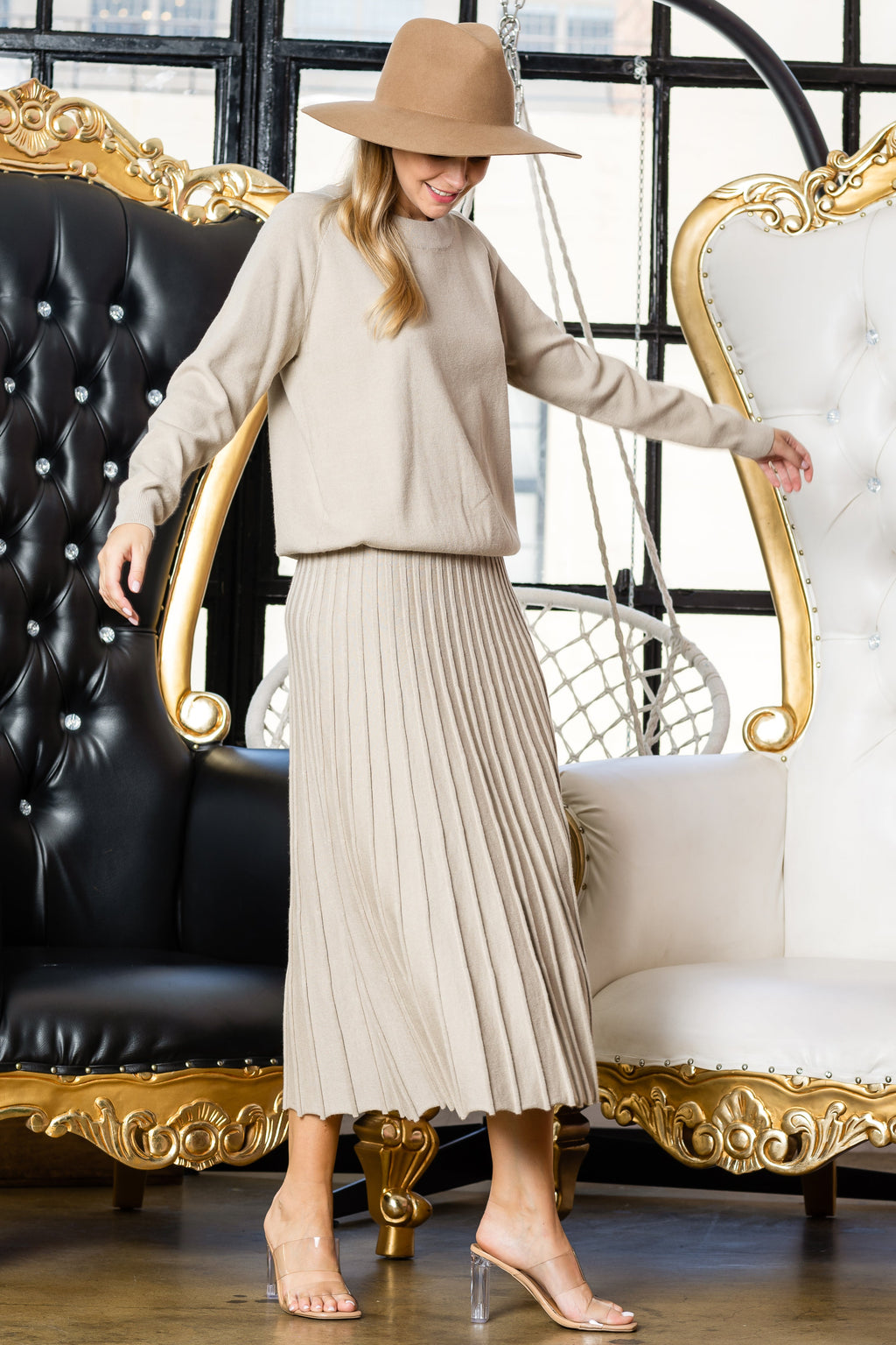 Sanaa Stretch Knitted Ribbed Skirt