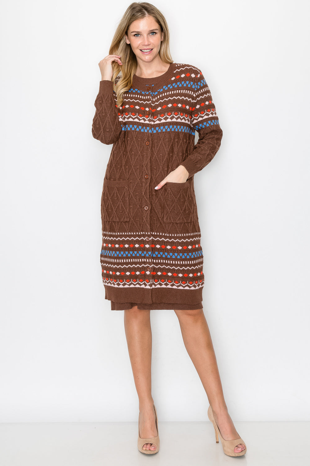 Sherra Stretch Knitted Sweater Cardigan