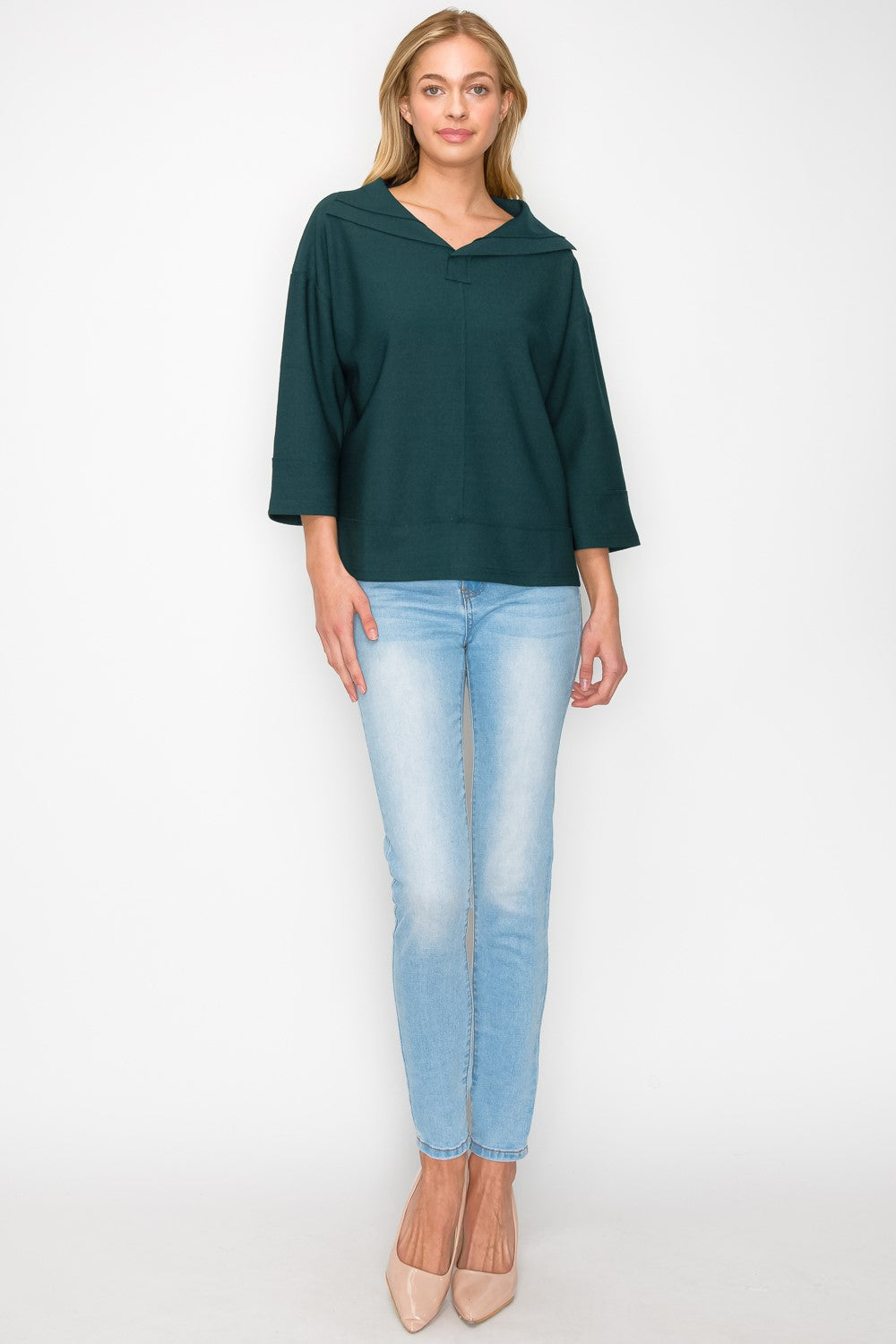 Kourtney Stretch Crepe Knit Top