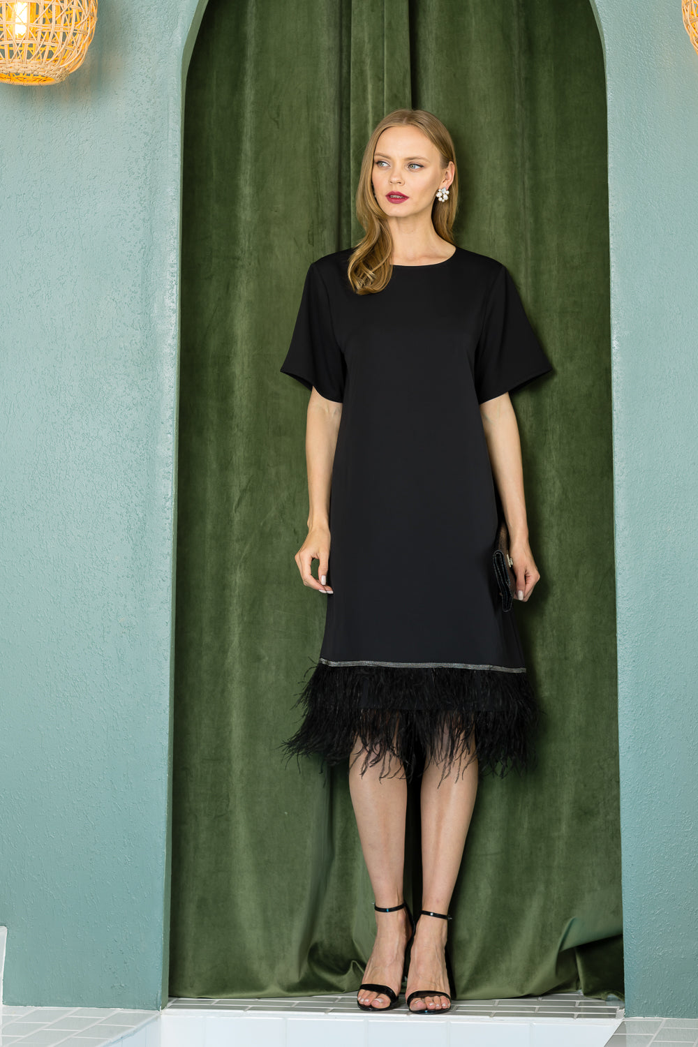 Jan Feathered Dress