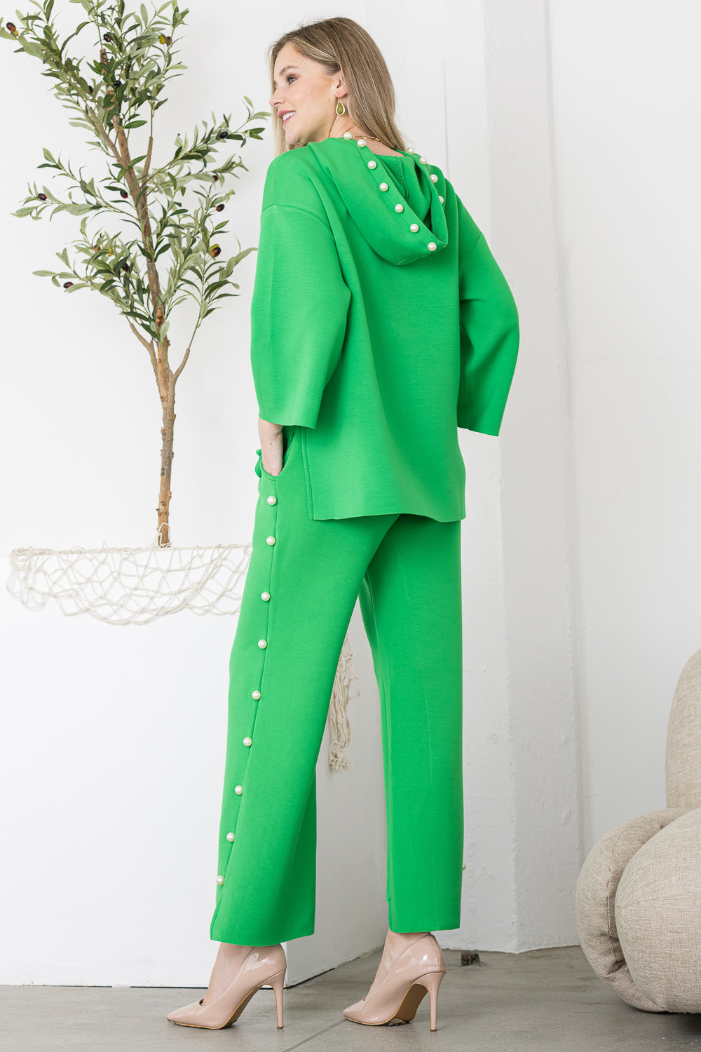 Farrah French Scuba Pearl Pant