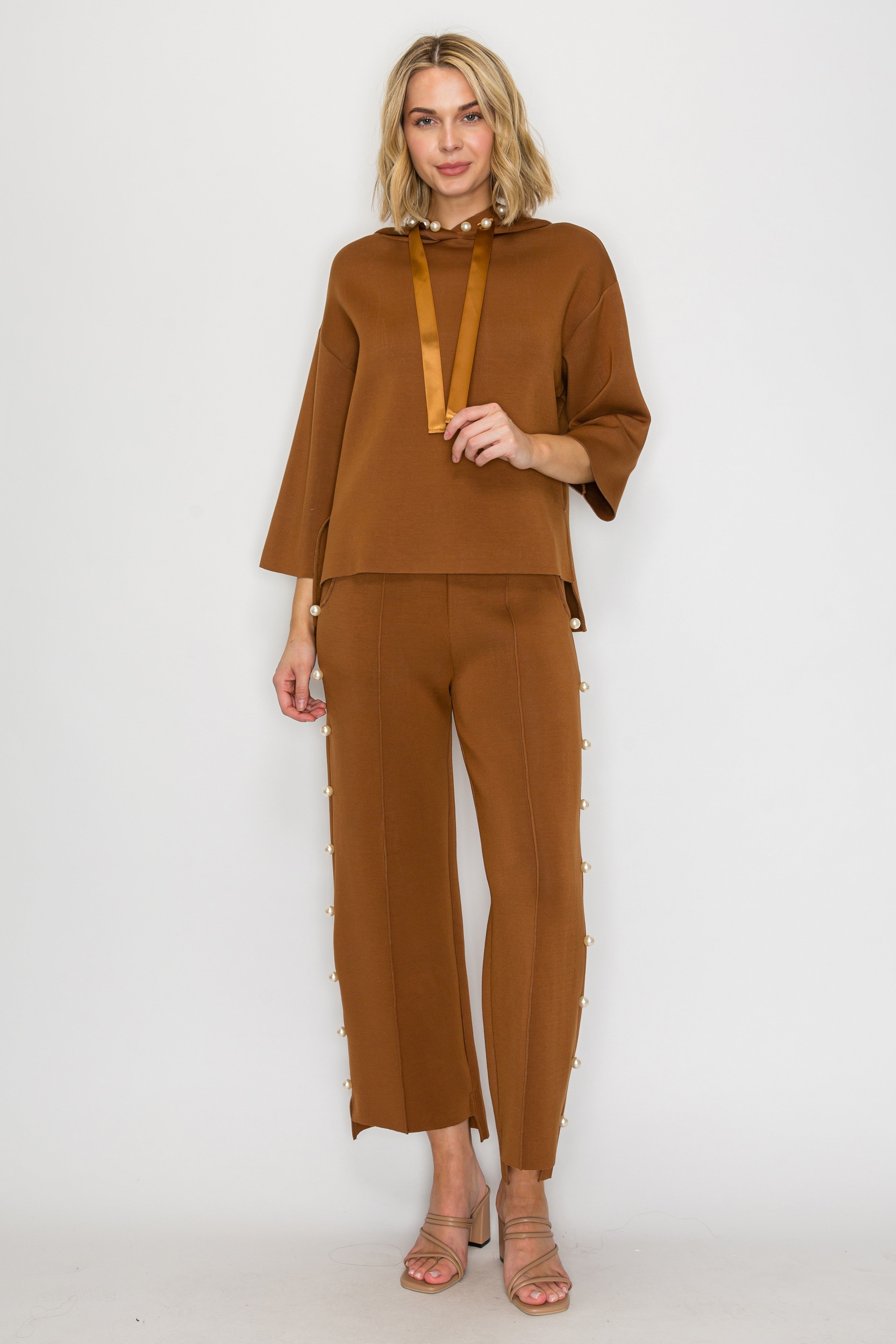 Farrah French Scuba Pearl Pant