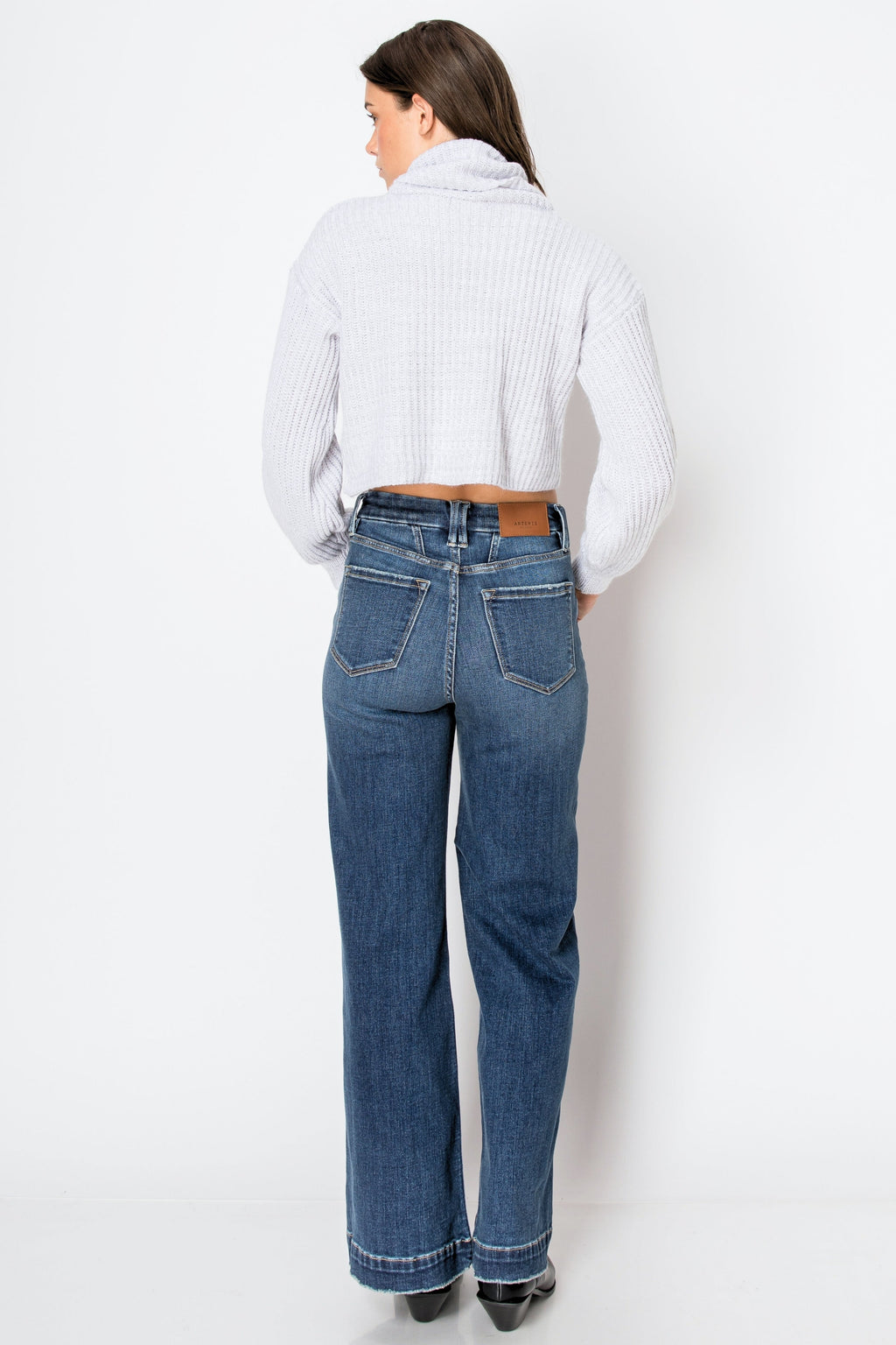 Artemis Vintage | Tummy Control 90's Vintage Stretch Wide Jeans