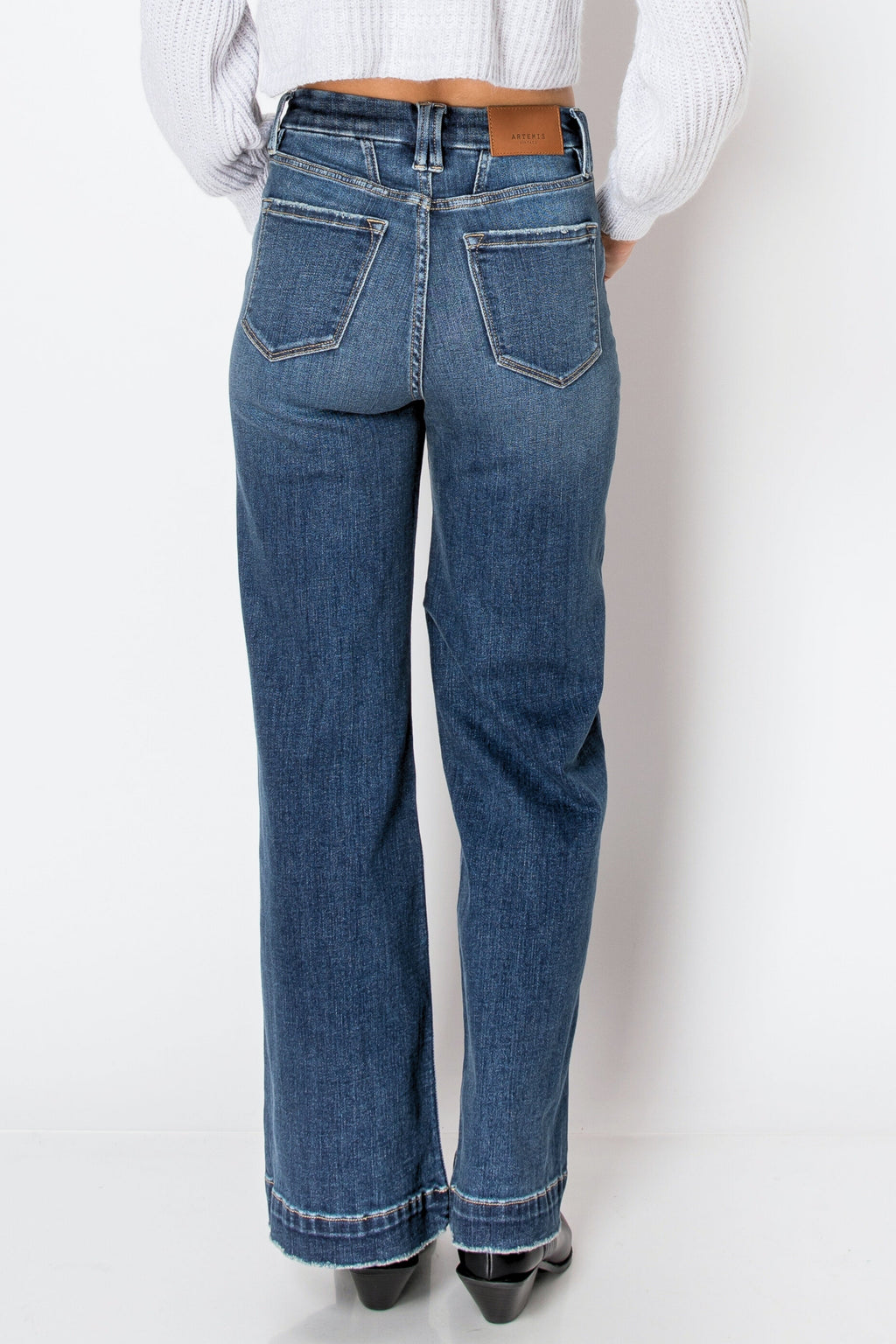 Artemis Vintage | Tummy Control 90's Vintage Stretch Wide Jeans