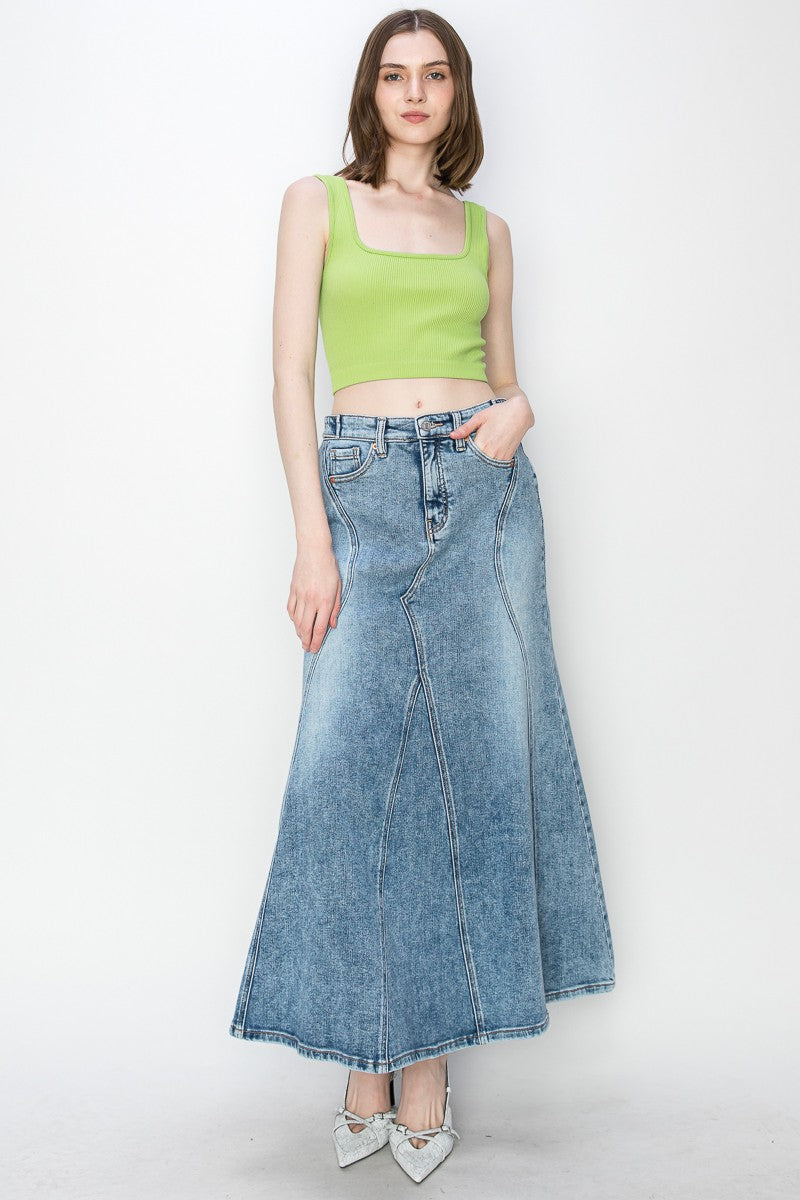 Kayla Denim Maxi Skirt