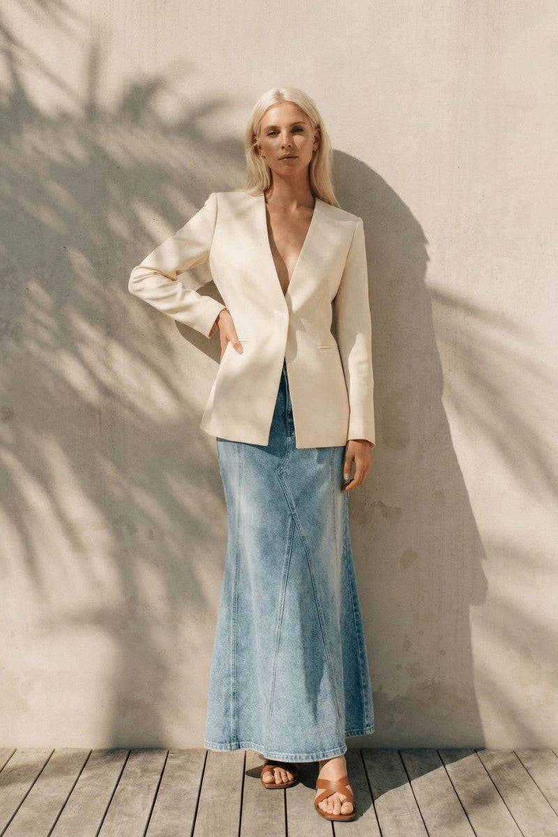 Kayla Denim Maxi Skirt