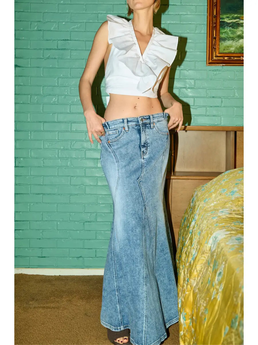 Kayla Denim Maxi Skirt