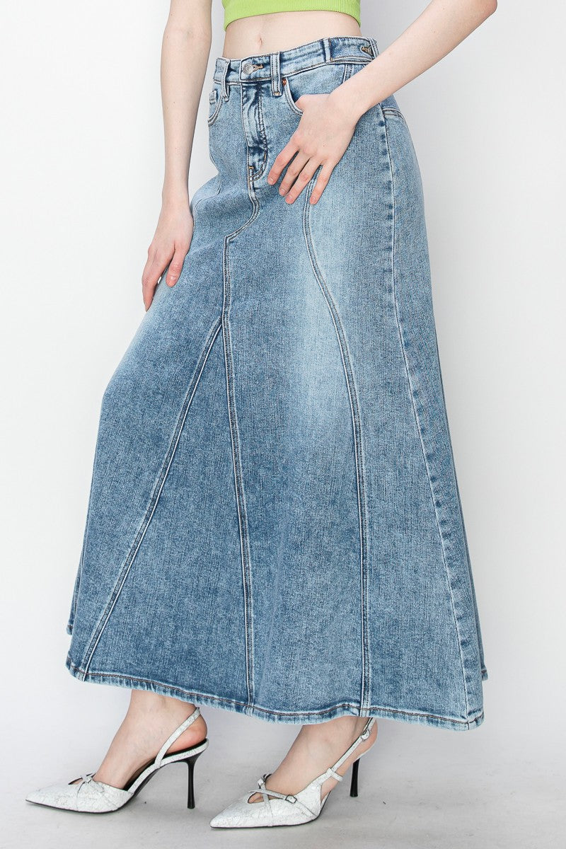 Kayla Denim Maxi Skirt