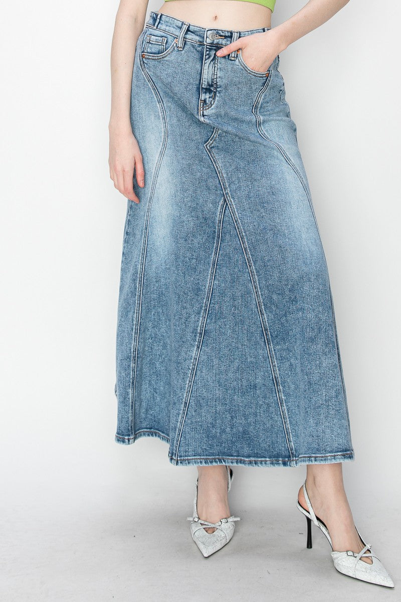 Kayla Denim Maxi Skirt