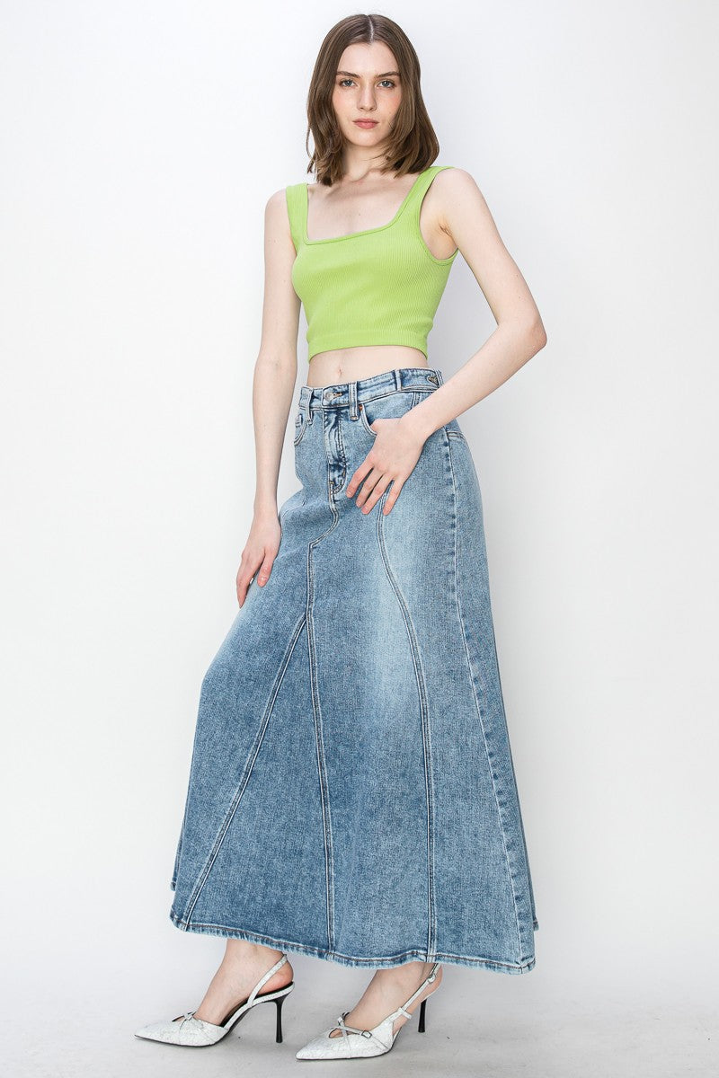 Kayla Denim Maxi Skirt