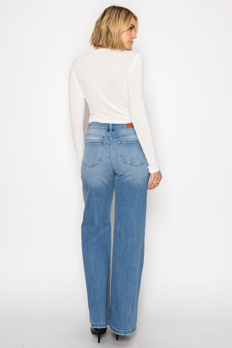 Artemis Vintage | TUMMY CONTROL 90'S VINTAGE HIGH RISE STRETCH WIDE JEANS
