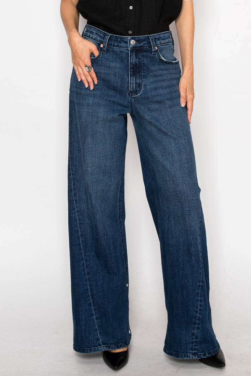 High Rise A-Wide Jeans