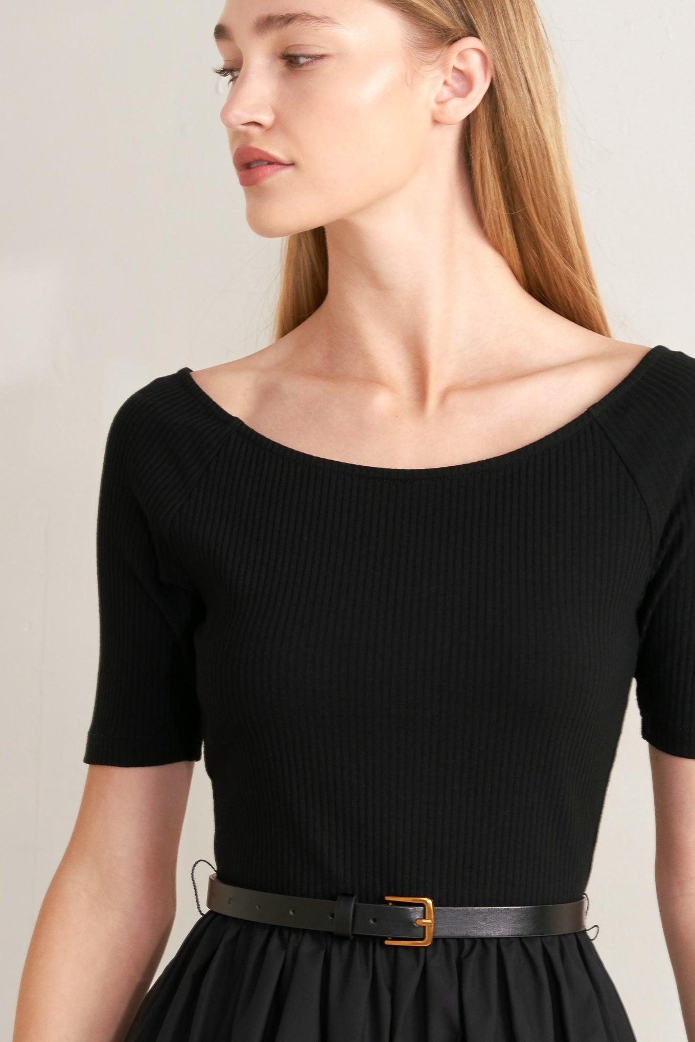 Flying Tomato - Saddle Breeze Black Midi Dress