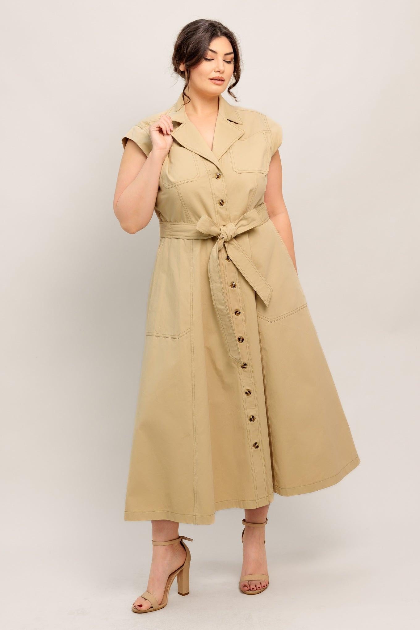 Flying Tomato - Natural Instinct Woven Midi Dress