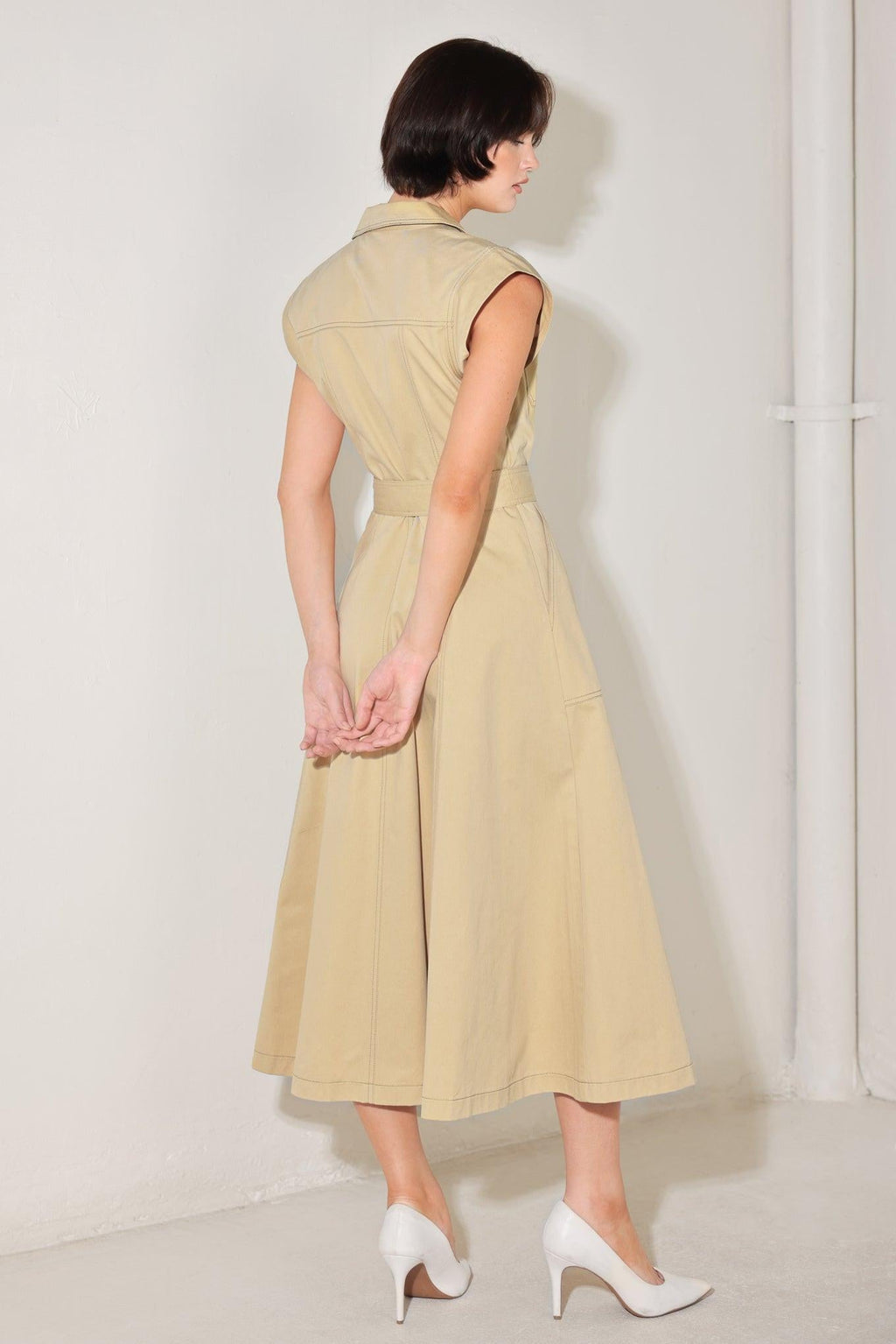 Flying Tomato - Natural Instinct Woven Midi Dress
