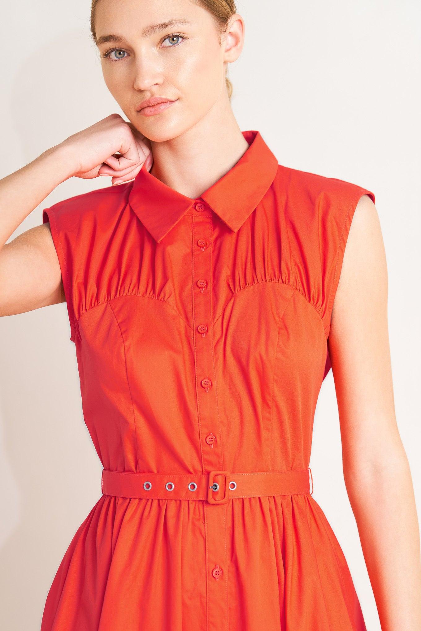 Flying Tomato - Runway Ready Scarelet Woven Midi Dress