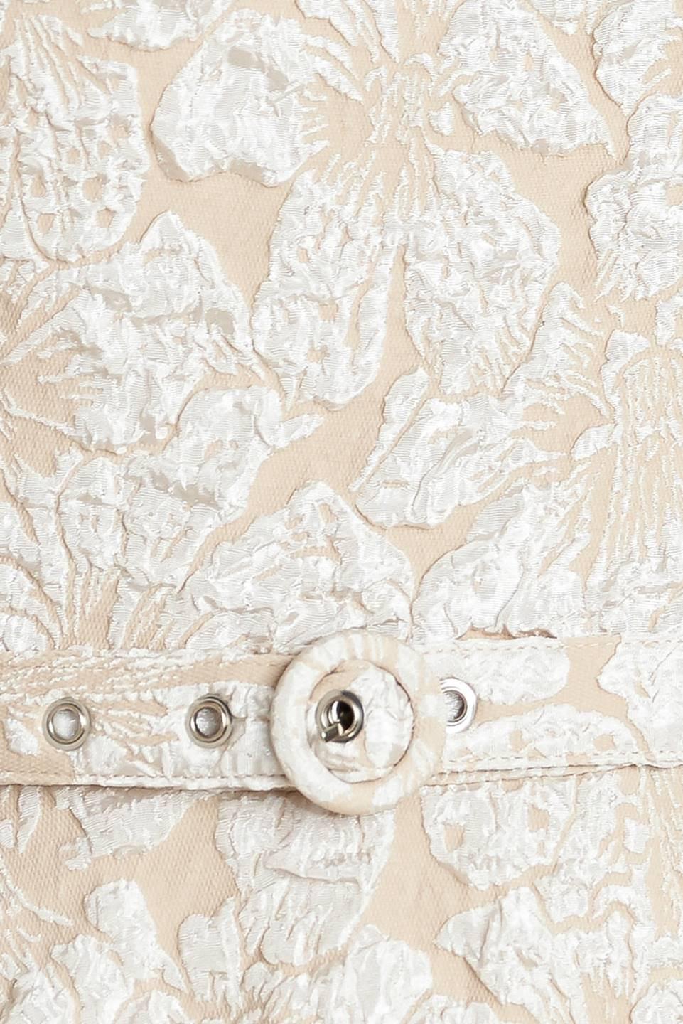 Flying Tomato - Statement In Ivory Woven Midi Dress