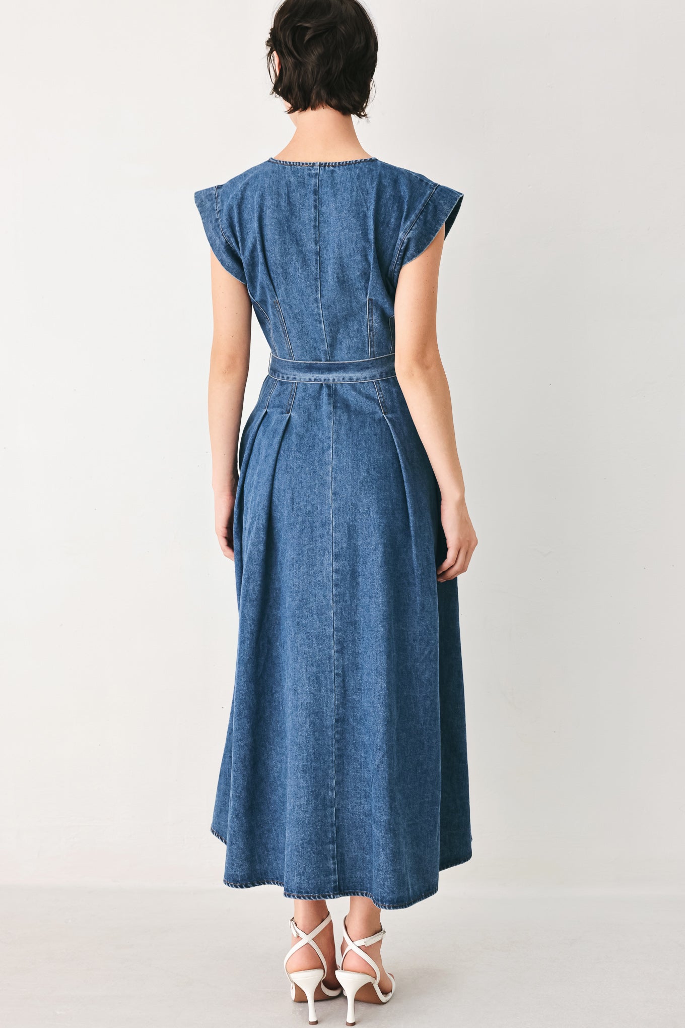 Flying Tomato - Daydream Denim Midi Dress