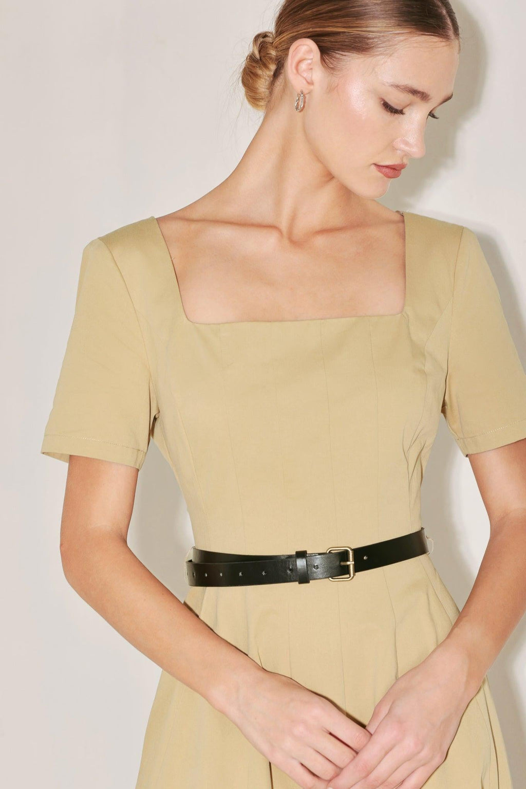 Flying Tomato - Warm Stone Edit Woven Midi Dress