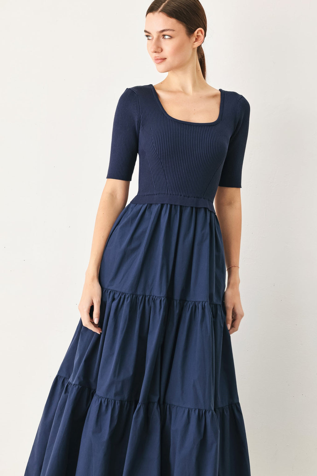 Flying Tomato Elegant Era Sweater Knit Midi Dress