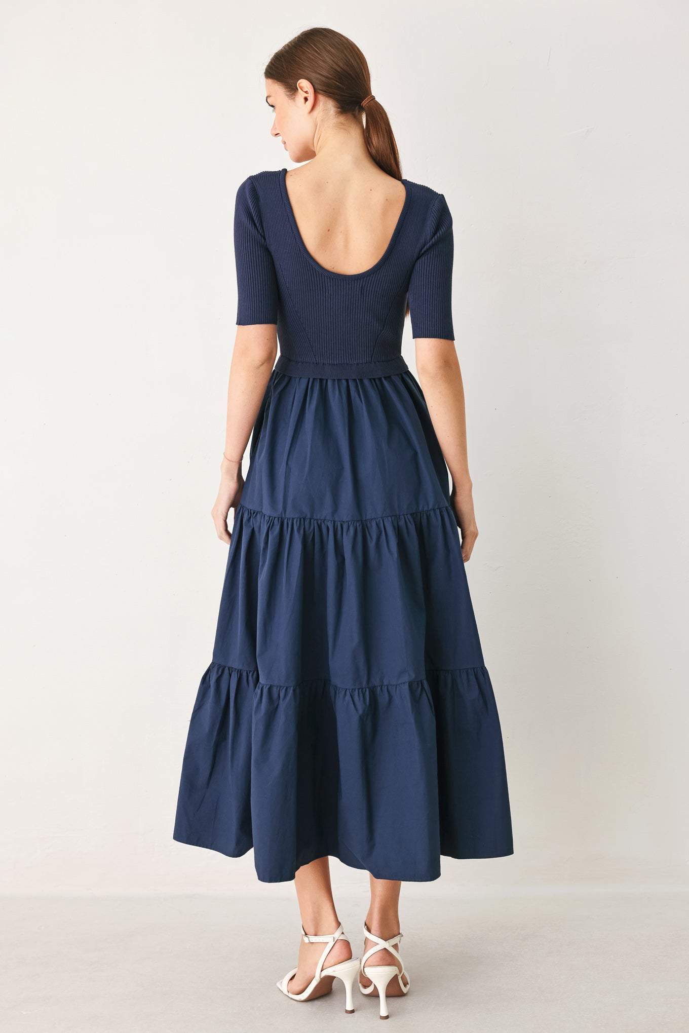 Flying Tomato Elegant Era Sweater Knit Midi Dress