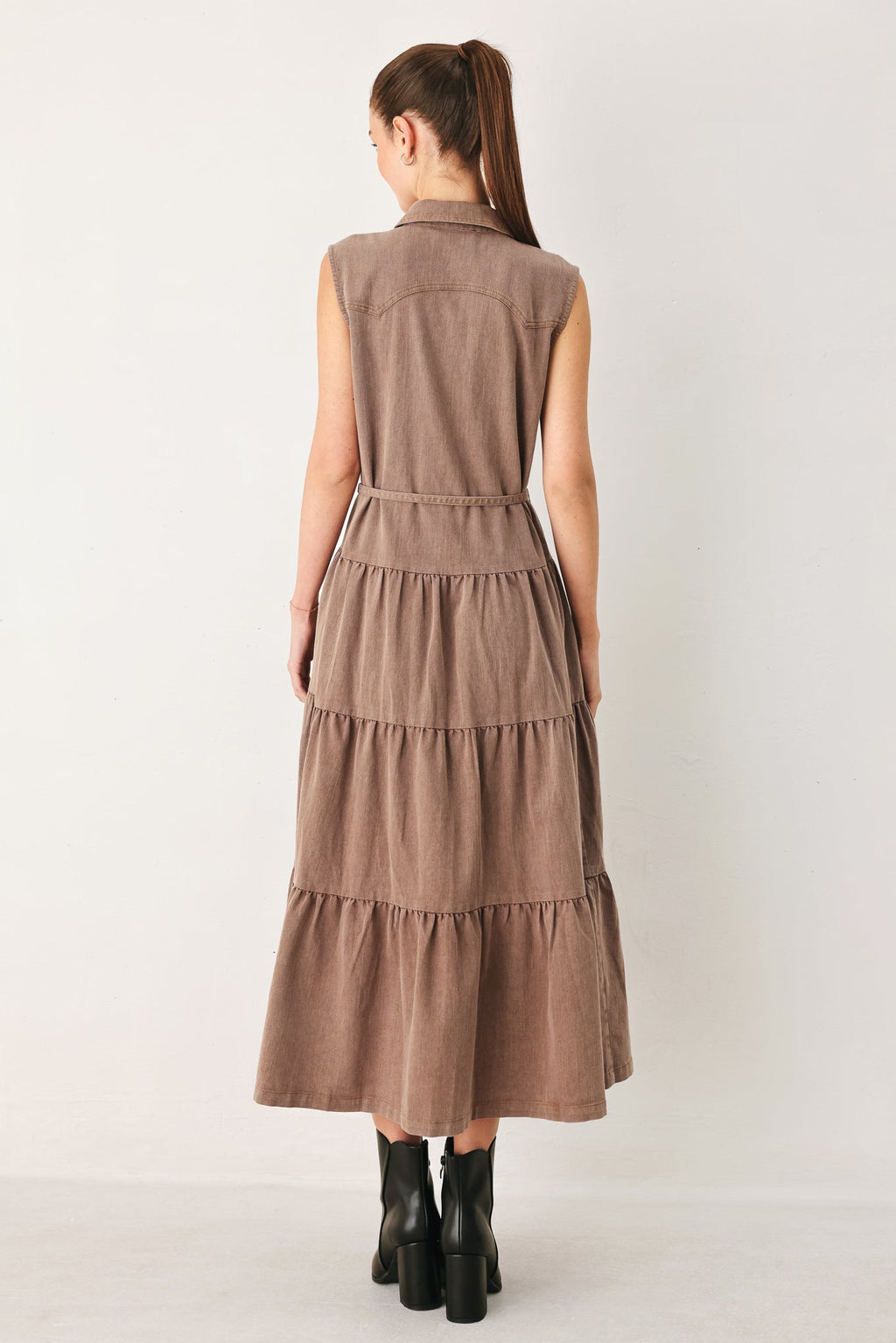 Flying Tomato Rustic Romance Woven Midi Dress