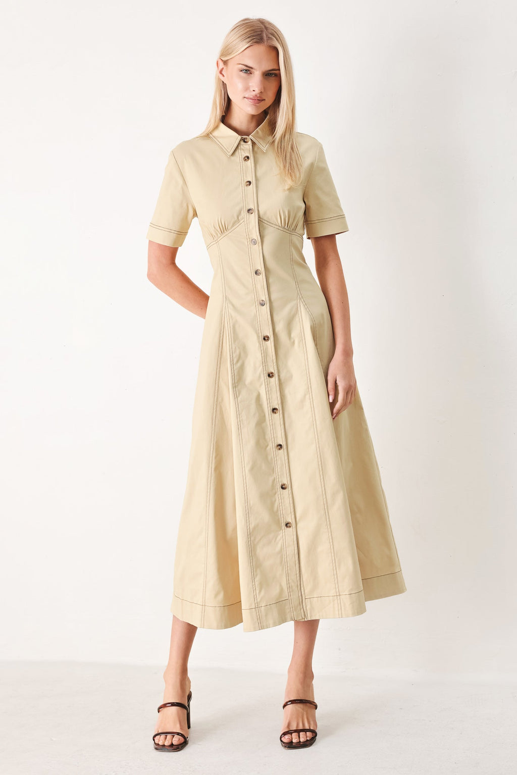 Flying Tomato - Trend Icon Woven Midi Dress